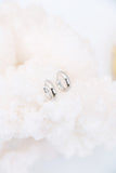 simple huggie hoops { silver + gold }