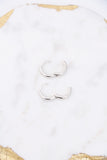 simple huggie hoops { silver + gold }