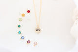 rainbow necklace {silver + gold}
