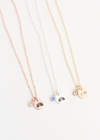 rainbow necklace {silver + gold}