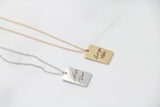 artwork rectangle necklace { silver + gold }