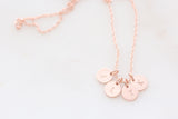 tiny initials necklace { rose gold }