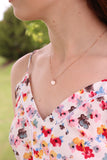 tiny initials necklace { rose gold }
