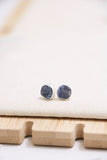 raw gemstone nugget earrings { silver }