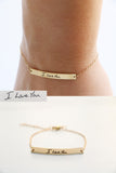 handwriting vertical bar { silver + gold }