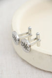 personalized cuff links { silver + gold }