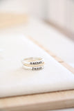 name ring + bead ring         {set of 2 or more}