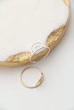 double arch ring { silver + gold }