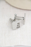 personalized cuff links { silver + gold }