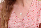 tiny hearts necklace {sterling silver}