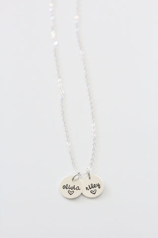 tiny hearts necklace {sterling silver}