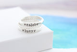 name ring + bead ring         {set of 2 or more}