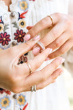 bead ring { silver + gold }
