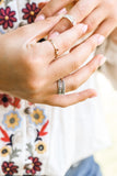 name ring + birthstone ring {sterling silver}