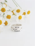 stacking name rings {sterling silver}