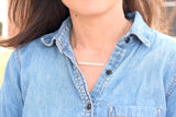birth stat bar necklace {sterling silver}