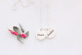 side by side name necklace { silver + gold }
