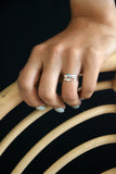 stacking birthstone ring {sterling silver}