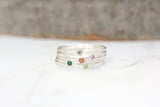 stacking birthstone ring {sterling silver}