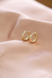simple huggie hoops { silver + gold }