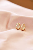 simple huggie hoops { silver + gold }