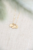 tiny initials {silver + gold}