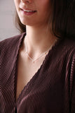 petite pearls necklace { silver + gold }
