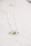 tiny initials {silver + gold}