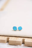 raw gemstone nugget earrings { silver }