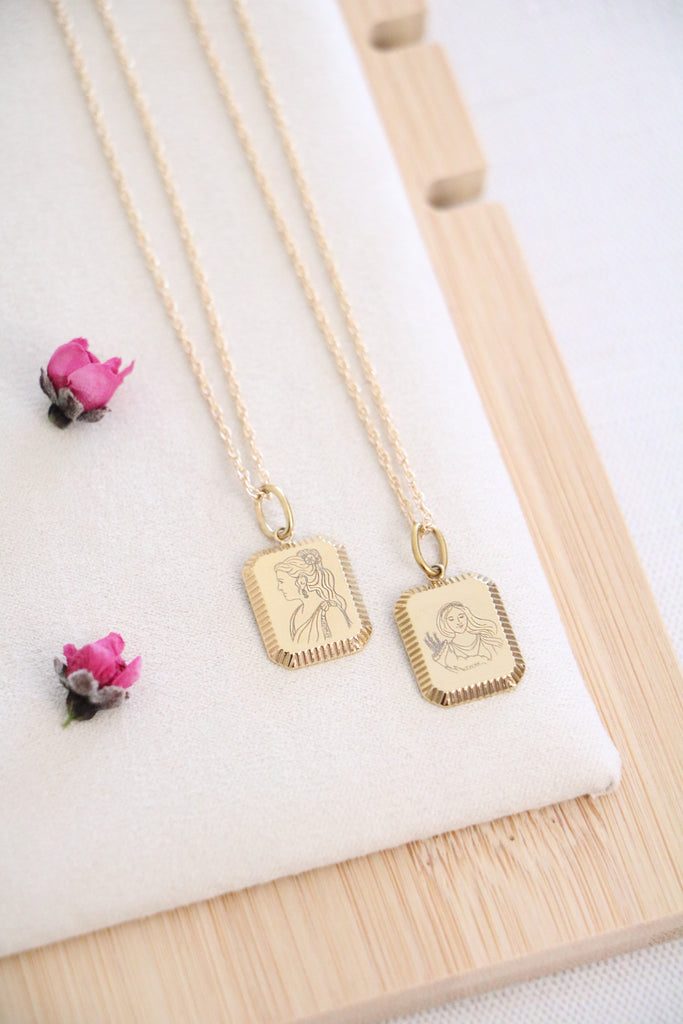 goddess necklace { silver + gold }