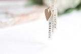 vertical bar necklace {with heart}