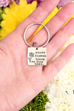 bloom keychain {pewter}